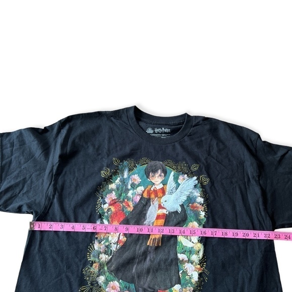 Harry Potter Black Graphic T-Shirt, Adult XL - Picture 5 of 6